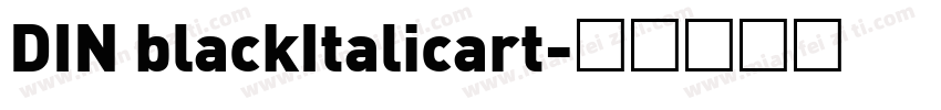DIN blackItalicart字体转换